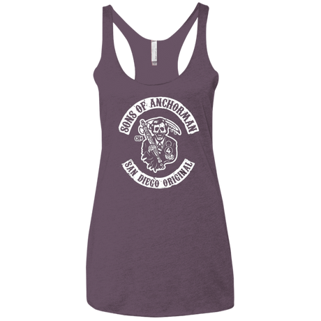 T-Shirts Vintage Purple / X-Small Sons of Anchorman Women's Triblend Racerback Tank