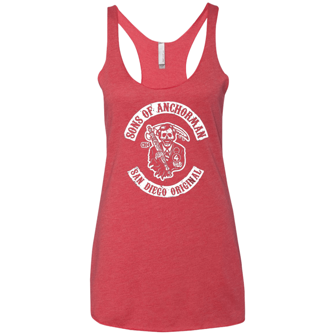 T-Shirts Vintage Red / X-Small Sons of Anchorman Women's Triblend Racerback Tank