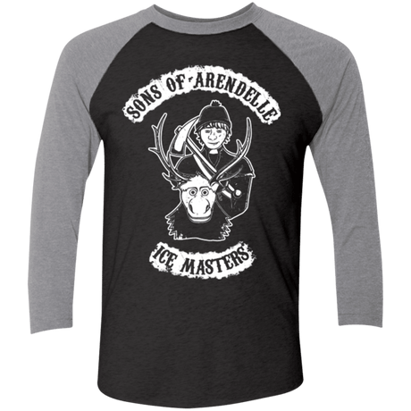 T-Shirts Vintage Black/Premium Heather / X-Small Sons of Arendelle Men's Triblend 3/4 Sleeve