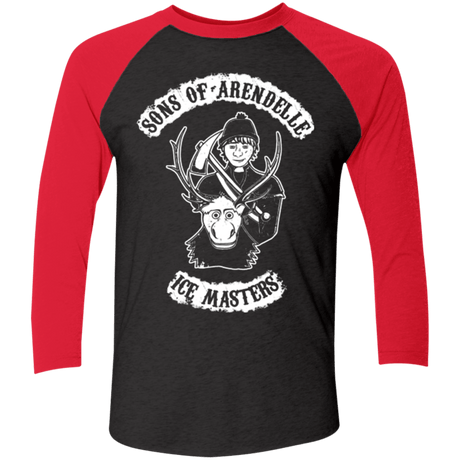T-Shirts Vintage Black/Vintage Red / X-Small Sons of Arendelle Men's Triblend 3/4 Sleeve