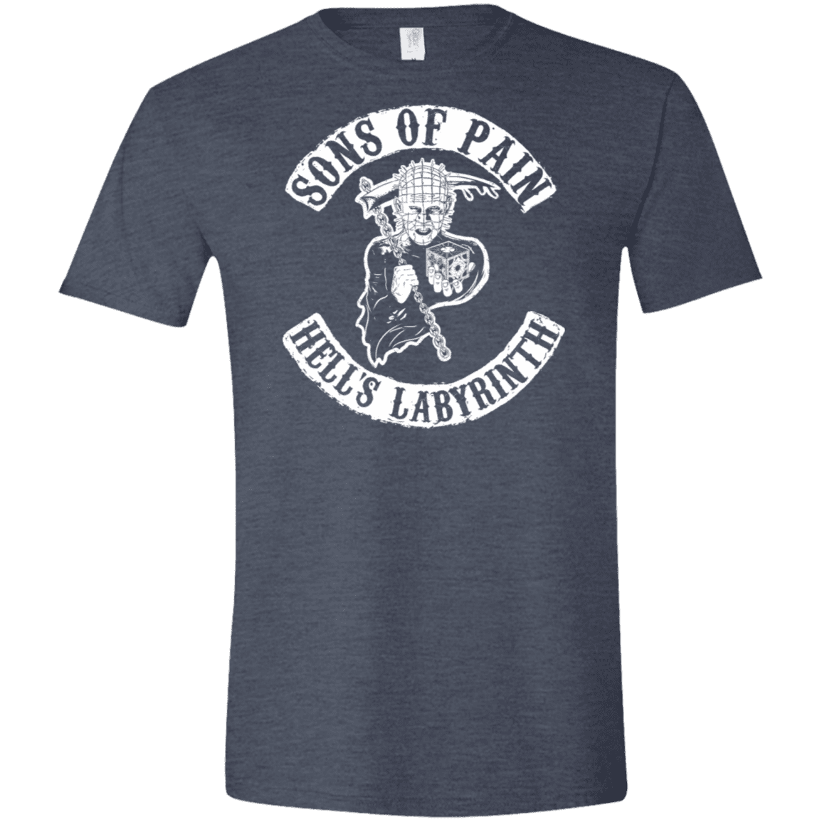 T-Shirts Heather Navy / S Sons of Pain Men's Semi-Fitted Softstyle