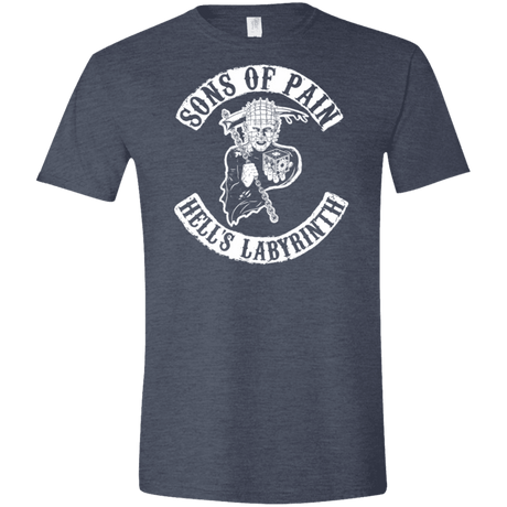 T-Shirts Heather Navy / S Sons of Pain Men's Semi-Fitted Softstyle