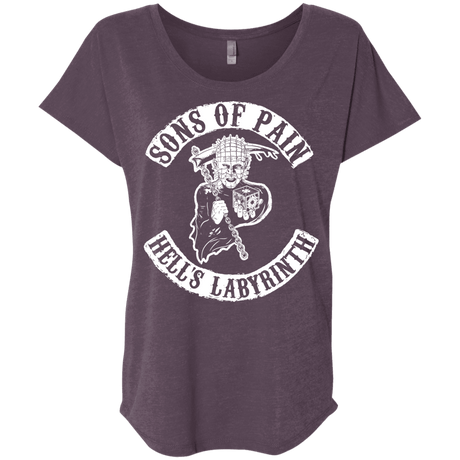 T-Shirts Vintage Purple / X-Small Sons of Pain Triblend Dolman Sleeve