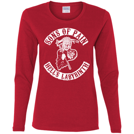 T-Shirts Red / S Sons of Pain Women's Long Sleeve T-Shirt