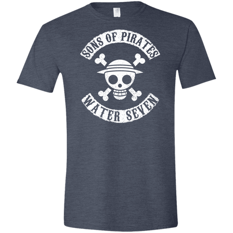 T-Shirts Heather Navy / S Sons of Pirates Men's Semi-Fitted Softstyle