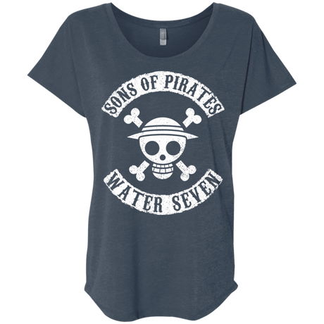 T-Shirts Indigo / X-Small Sons of Pirates Triblend Dolman Sleeve