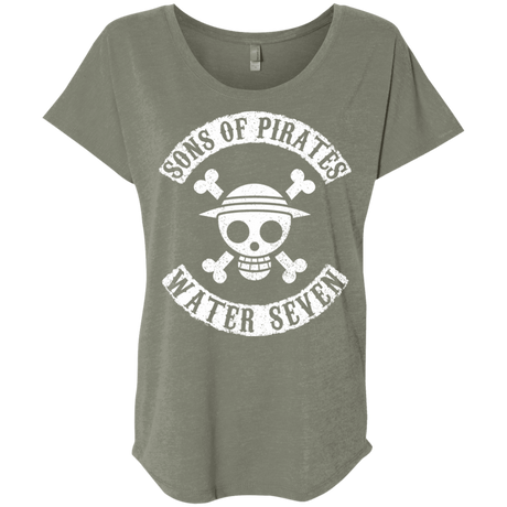 T-Shirts Venetian Grey / X-Small Sons of Pirates Triblend Dolman Sleeve