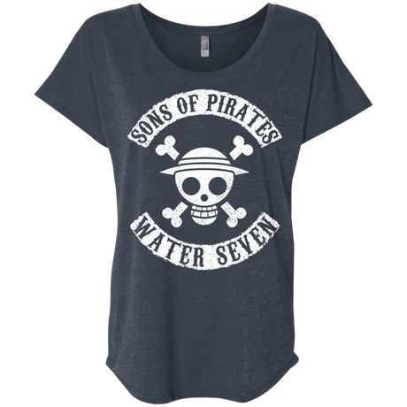 T-Shirts Vintage Navy / X-Small Sons of Pirates Triblend Dolman Sleeve