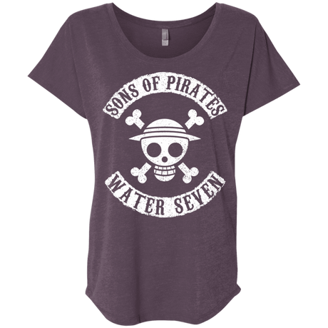 T-Shirts Vintage Purple / X-Small Sons of Pirates Triblend Dolman Sleeve
