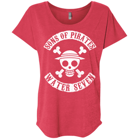 T-Shirts Vintage Red / X-Small Sons of Pirates Triblend Dolman Sleeve