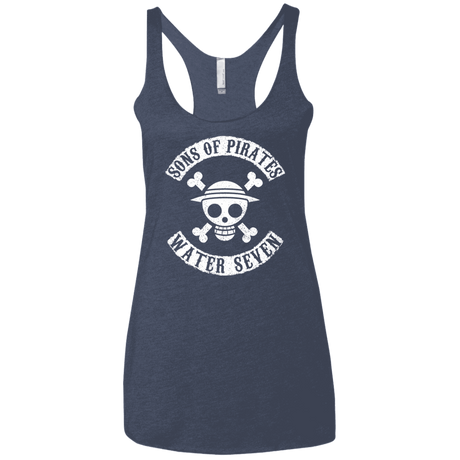 T-Shirts Vintage Navy / X-Small Sons of Pirates Women's Triblend Racerback Tank