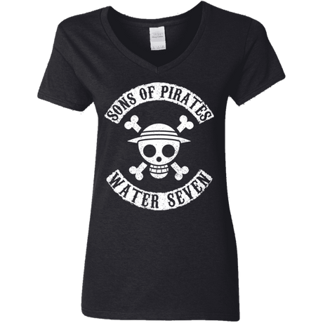 T-Shirts Black / S Sons of Pirates Women's V-Neck T-Shirt