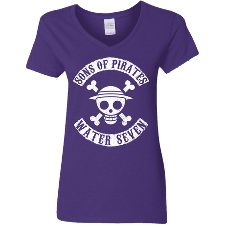 T-Shirts Purple / S Sons of Pirates Women's V-Neck T-Shirt