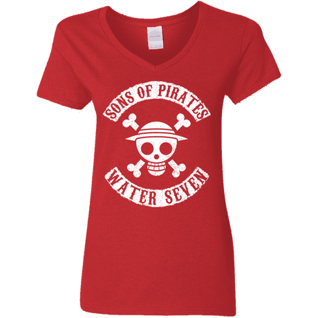 T-Shirts Red / S Sons of Pirates Women's V-Neck T-Shirt