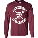 T-Shirts Maroon / YS Sons of Pirates Youth Long Sleeve T-Shirt