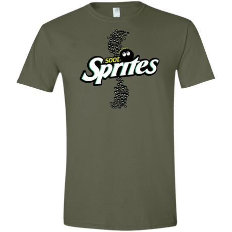 T-Shirts Military Green / S Soot Sprites Men's Semi-Fitted Softstyle