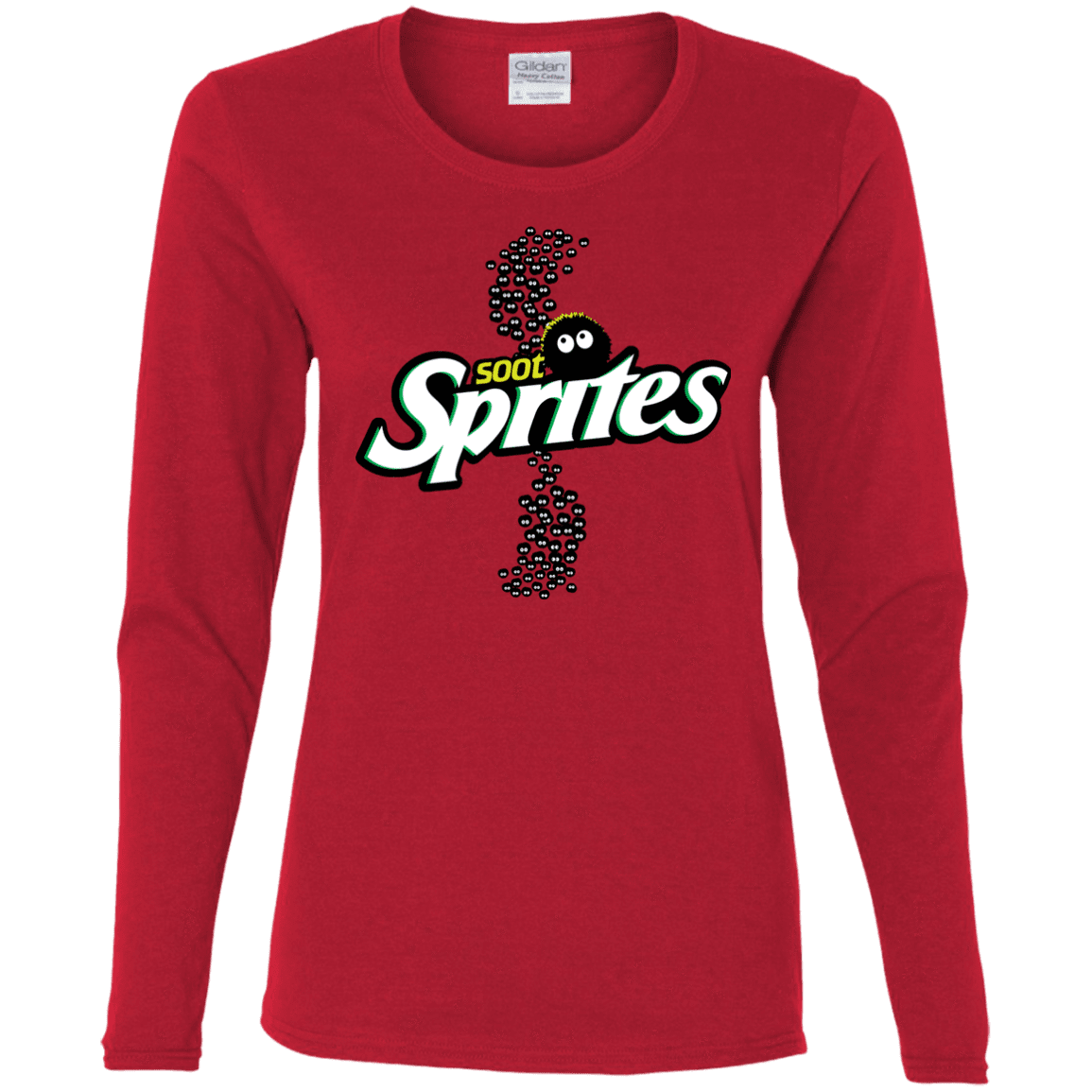 T-Shirts Red / S Soot Sprites Women's Long Sleeve T-Shirt