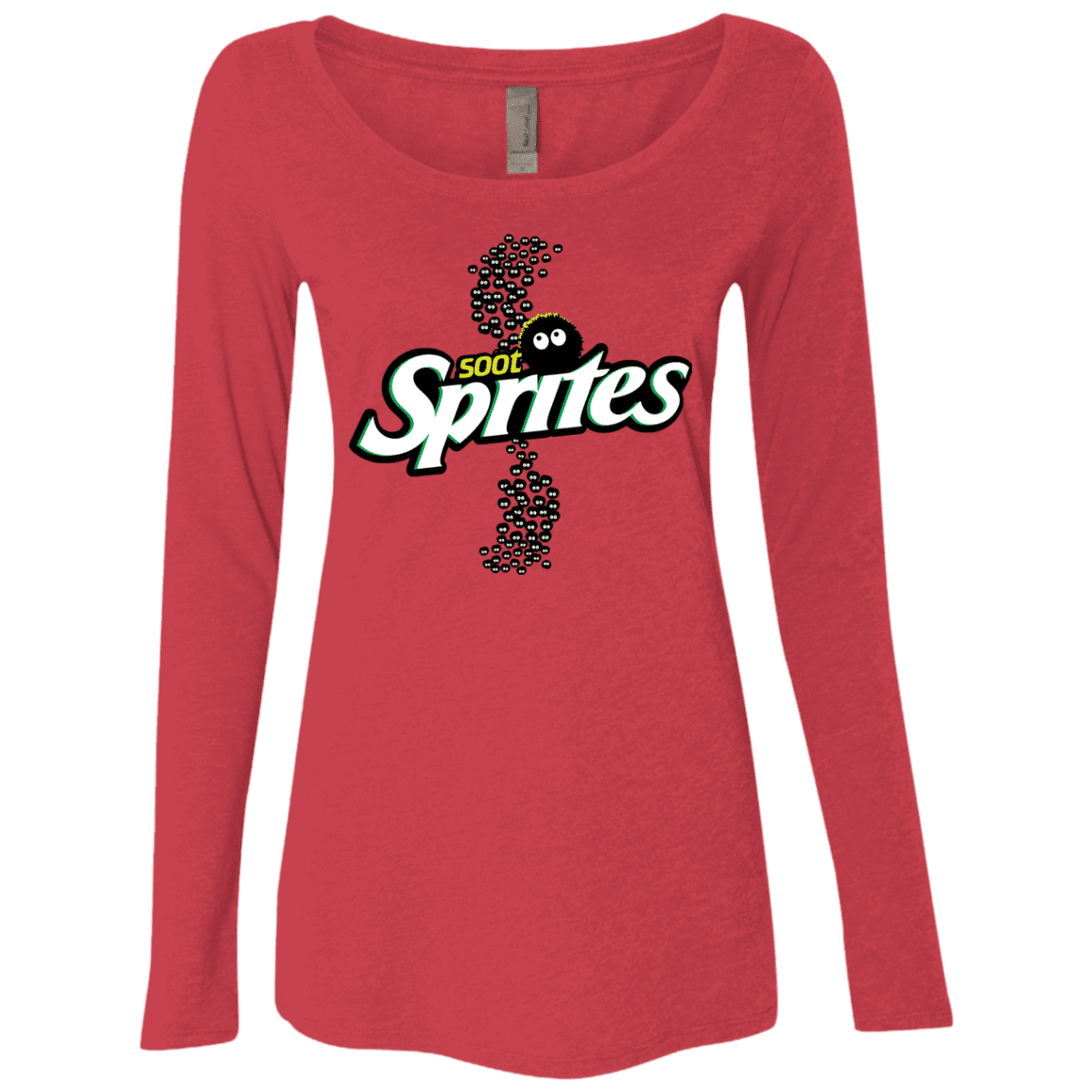 T-Shirts Vintage Red / S Soot Sprites Women's Triblend Long Sleeve Shirt