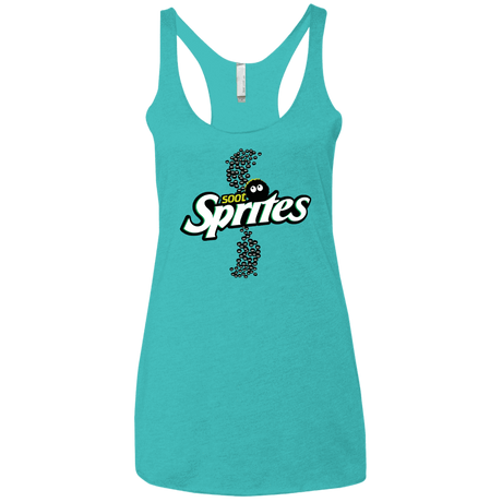 T-Shirts Tahiti Blue / X-Small Soot Sprites Women's Triblend Racerback Tank