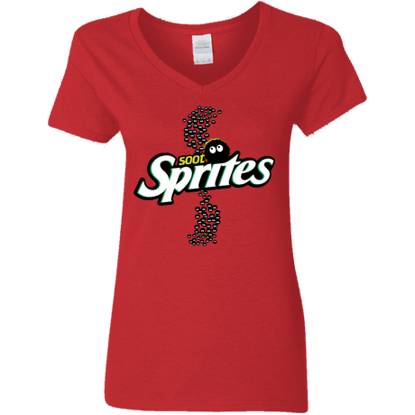 T-Shirts Red / S Soot Sprites Women's V-Neck T-Shirt