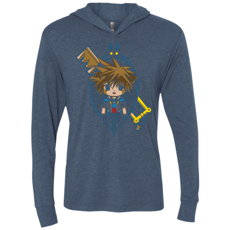 T-Shirts Indigo / X-Small Sora Portrait Triblend Long Sleeve Hoodie Tee