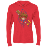 T-Shirts Vintage Red / X-Small Sora Portrait Triblend Long Sleeve Hoodie Tee
