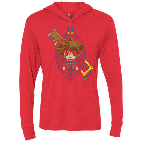 T-Shirts Vintage Red / X-Small Sora Portrait Triblend Long Sleeve Hoodie Tee