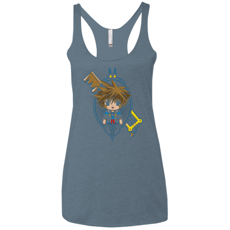 T-Shirts Indigo / X-Small Sora Portrait Women's Triblend Racerback Tank