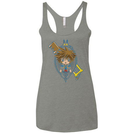 T-Shirts Venetian Grey / X-Small Sora Portrait Women's Triblend Racerback Tank