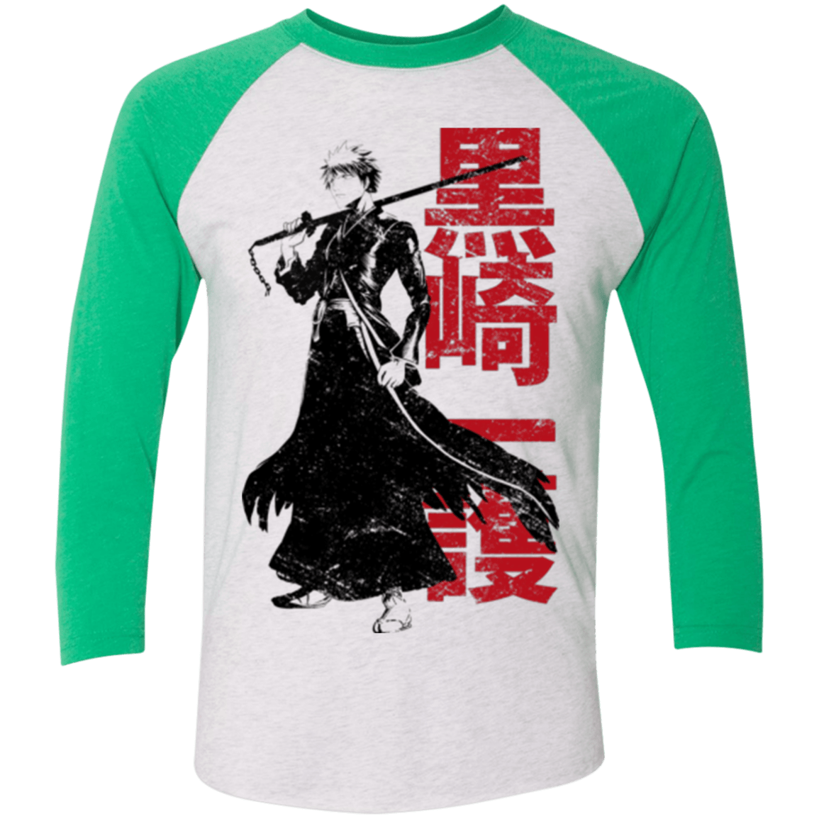 T-Shirts Heather White/Envy / X-Small Soul Reaper Men's Triblend 3/4 Sleeve