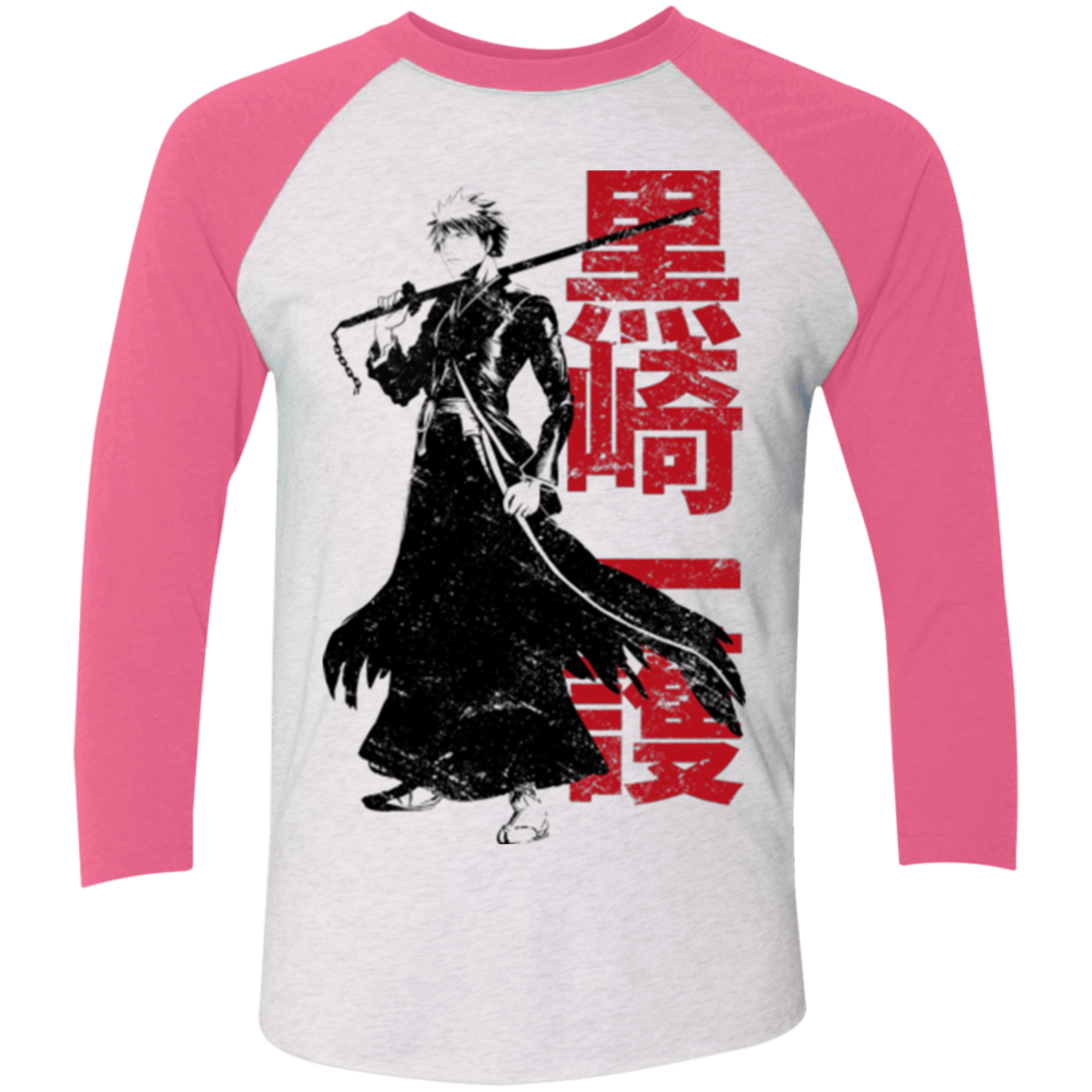 T-Shirts Heather White/Vintage Pink / X-Small Soul Reaper Men's Triblend 3/4 Sleeve