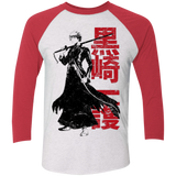 T-Shirts Heather White/Vintage Red / X-Small Soul Reaper Men's Triblend 3/4 Sleeve