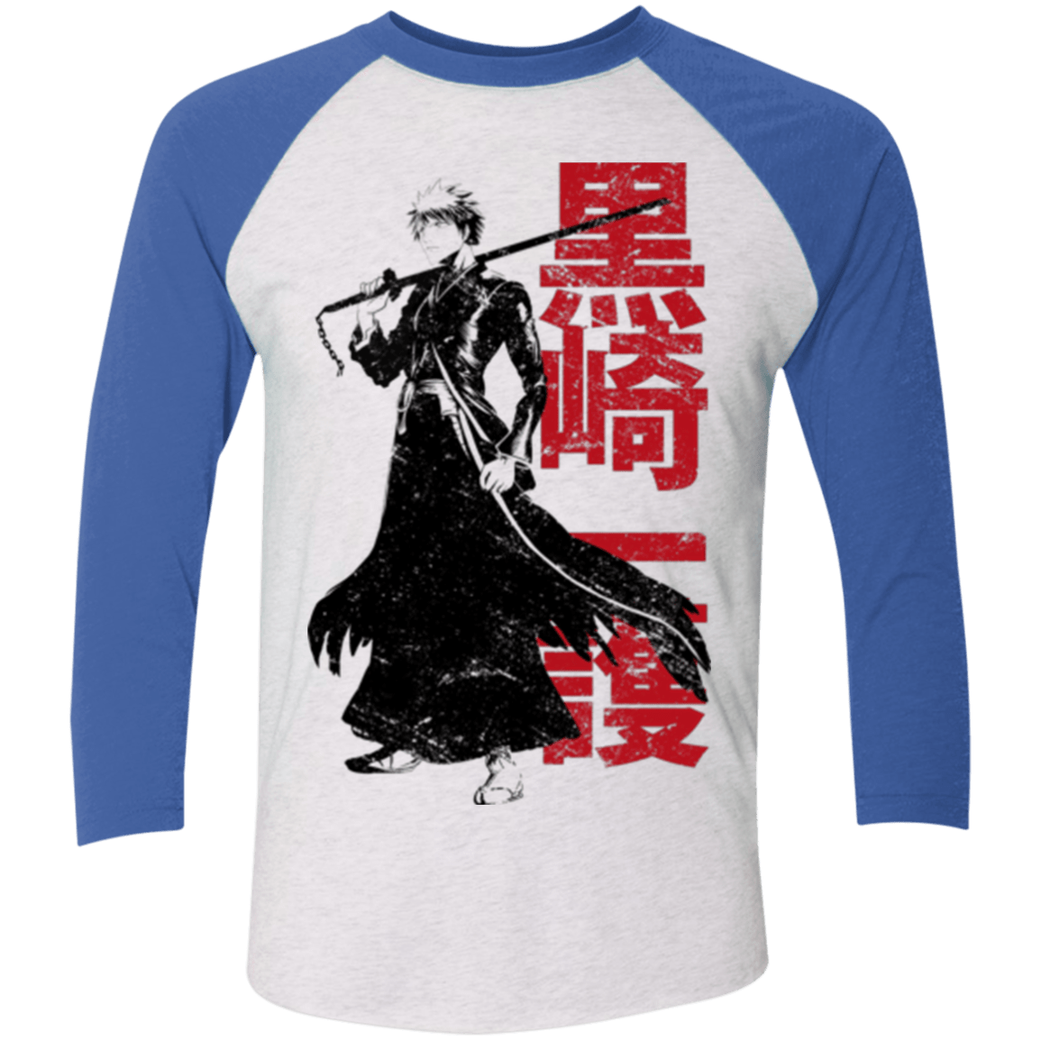 T-Shirts Heather White/Vintage Royal / X-Small Soul Reaper Men's Triblend 3/4 Sleeve