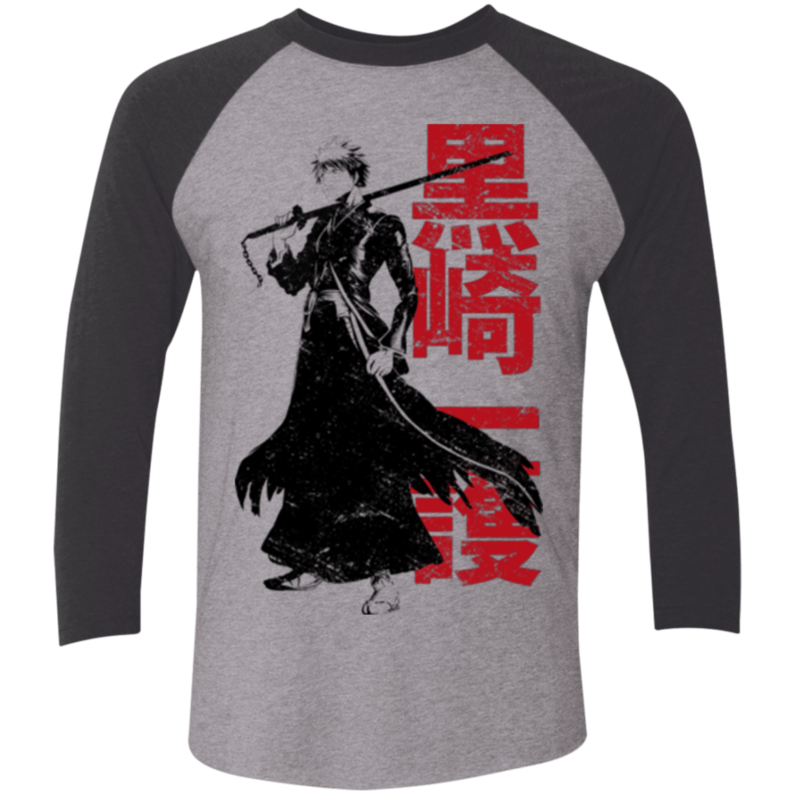 T-Shirts Premium Heather/ Vintage Black / X-Small Soul Reaper Men's Triblend 3/4 Sleeve
