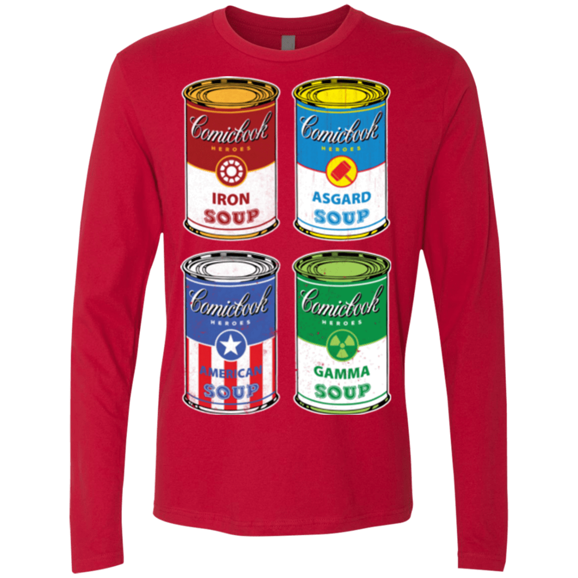 T-Shirts Red / Small Soup Assemble Men's Premium Long Sleeve