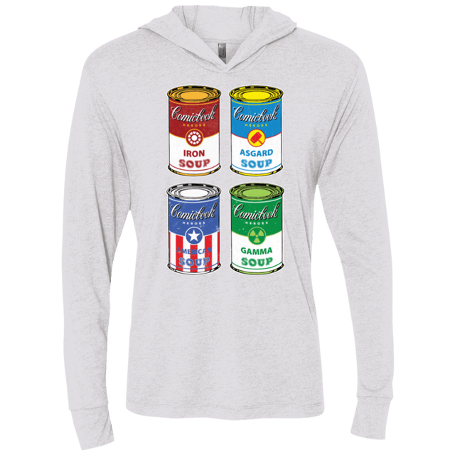 T-Shirts Heather White / X-Small Soup Assemble Triblend Long Sleeve Hoodie Tee