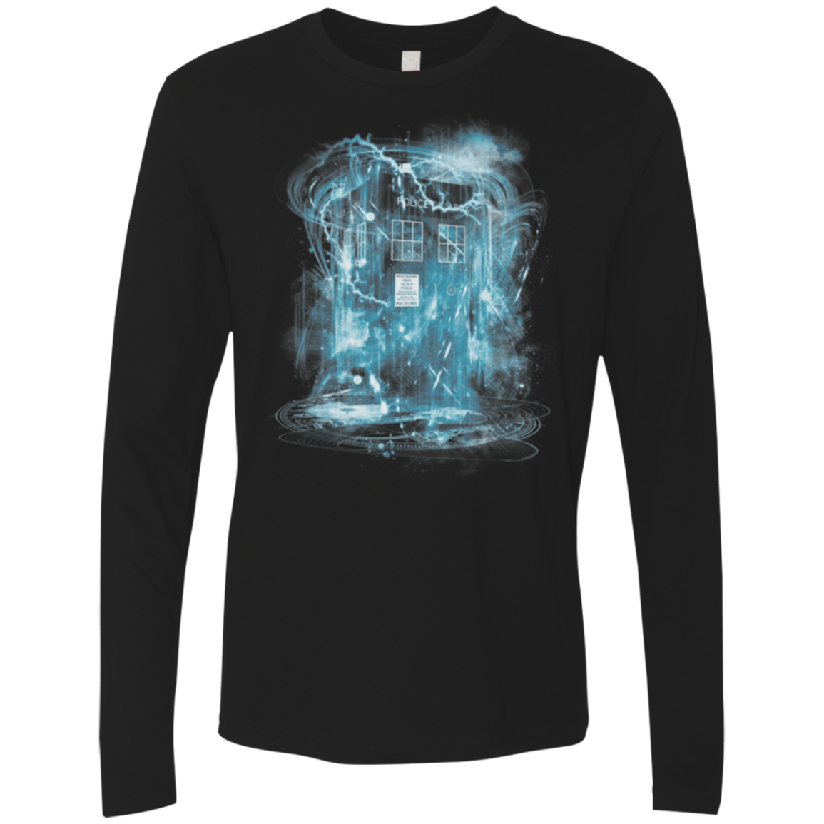 T-Shirts Black / Small Space and Time Storm Men's Premium Long Sleeve