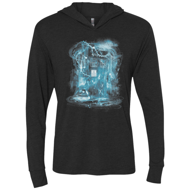 T-Shirts Vintage Black / X-Small Space and Time Storm Triblend Long Sleeve Hoodie Tee