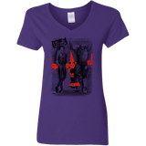 T-Shirts Purple / S Space Bounty Hunters Women's V-Neck T-Shirt