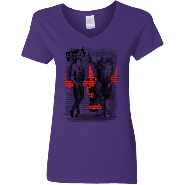 T-Shirts Purple / S Space Bounty Hunters Women's V-Neck T-Shirt