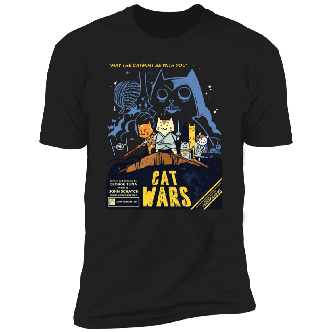 T-Shirts Black / X-Small Space Cat Meme Men's Premium T-Shirt