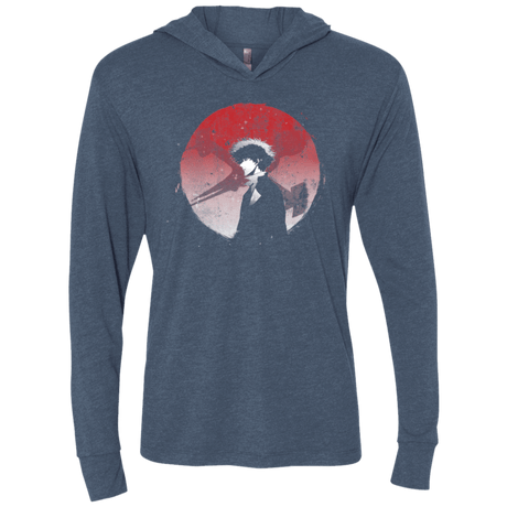 T-Shirts Indigo / X-Small space cowboy 2 Triblend Long Sleeve Hoodie Tee