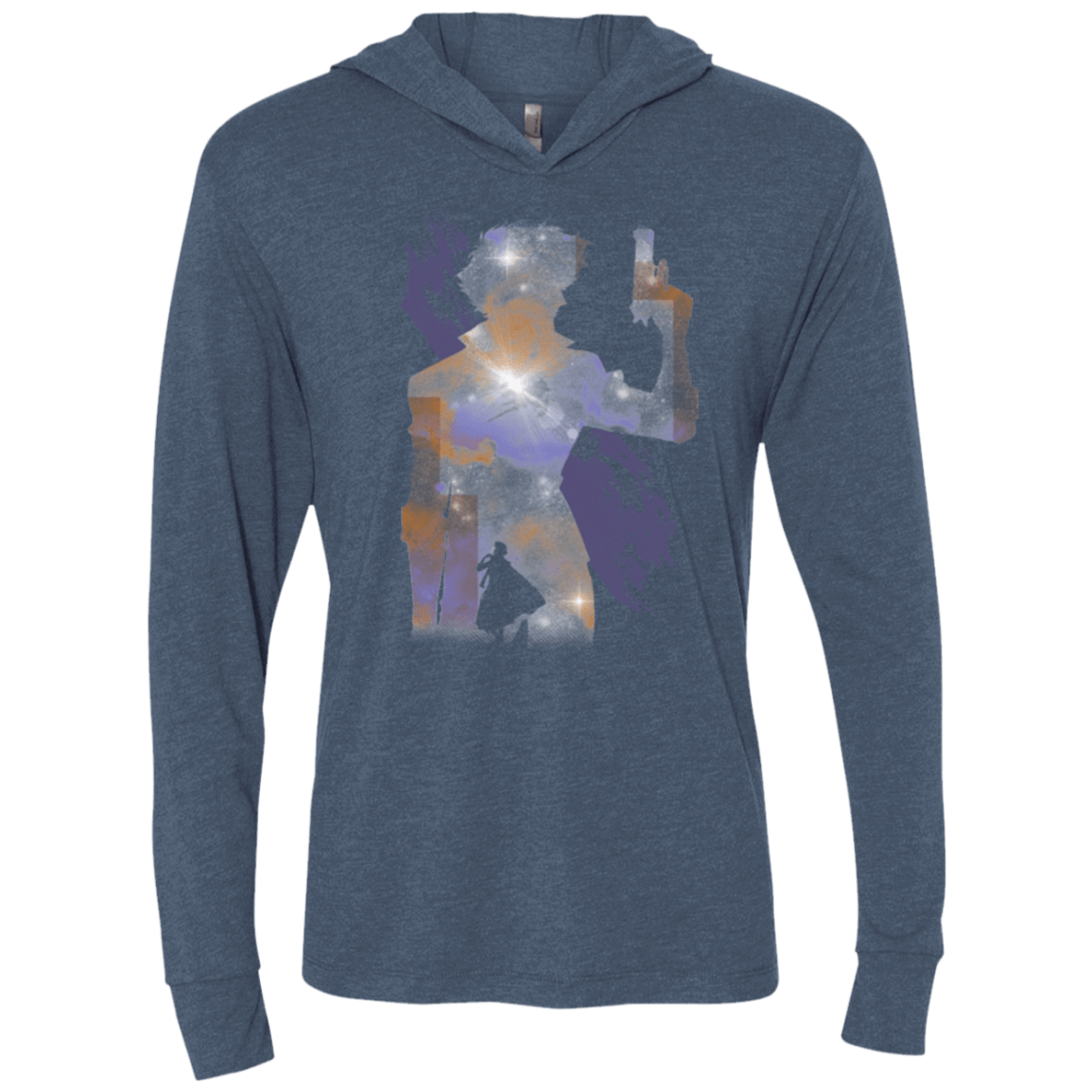 T-Shirts Indigo / X-Small Space Cowboy Triblend Long Sleeve Hoodie Tee