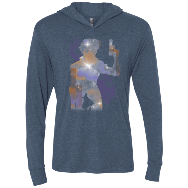 T-Shirts Indigo / X-Small Space Cowboy Triblend Long Sleeve Hoodie Tee