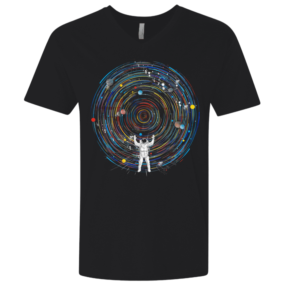 T-Shirts Black / X-Small Space DJ Men's Premium V-Neck