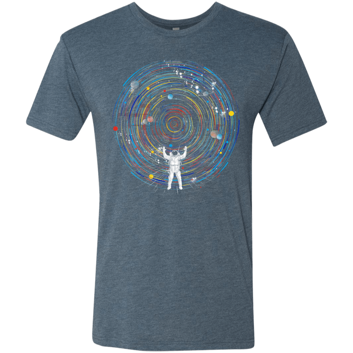 T-Shirts Indigo / S Space DJ Men's Triblend T-Shirt
