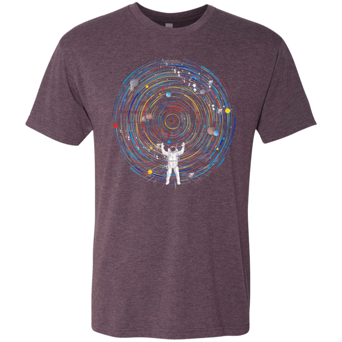 T-Shirts Vintage Purple / S Space DJ Men's Triblend T-Shirt