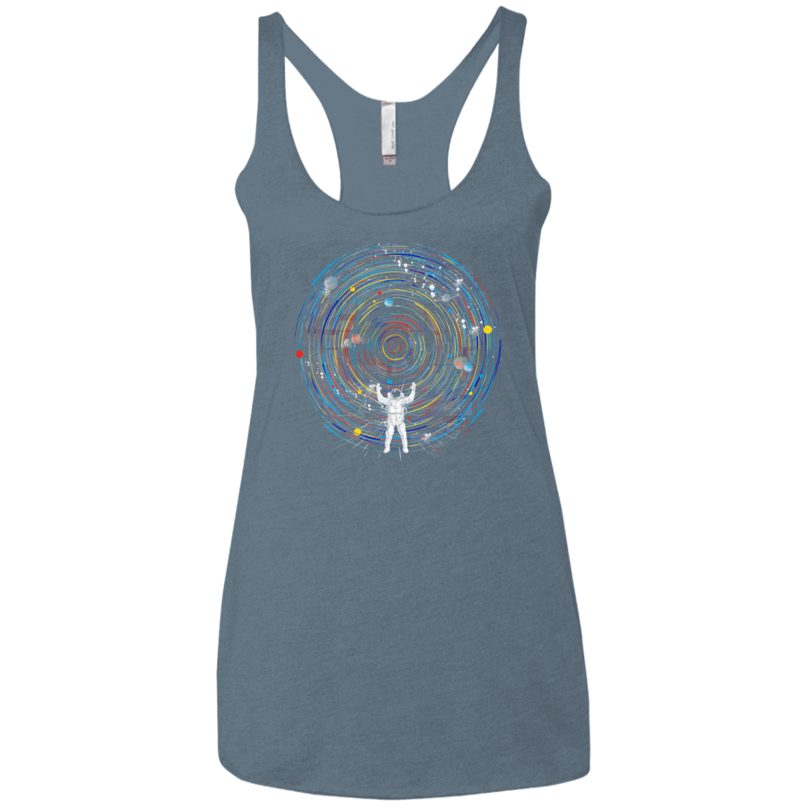 Space DJ Women's Triblend Racerback Tank