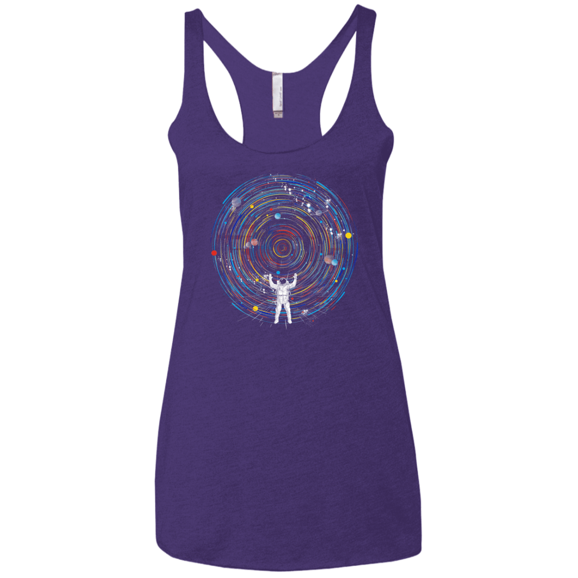 Space DJ Women's Triblend Racerback Tank