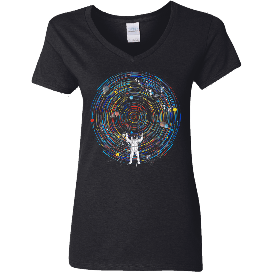 Space DJ Women's V-Neck T-Shirt